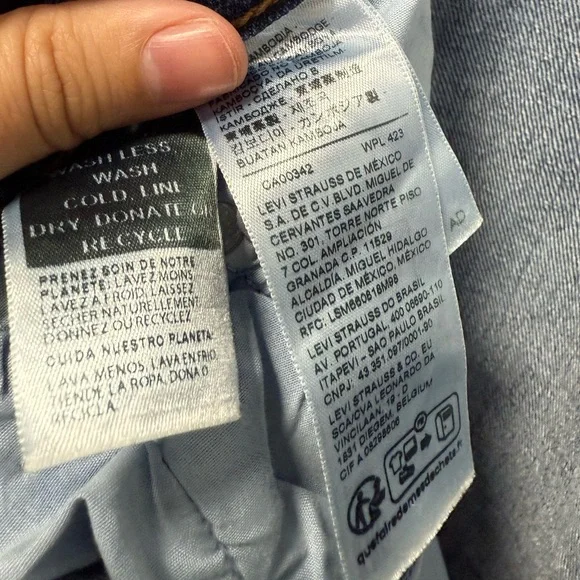 Levi’s Ribcage Straight Dark Wash Jeans Size 28 - Picture 6 of 11